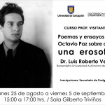 Imagen CURSO PROFESOR VISITANTE: Poemas y ensayos de Octavio Paz sobre arte: UNA EROSOFÍA