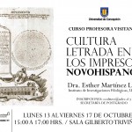 Imagen CURSO PROFESORA VISITANTE: Cultura Letrada en los Impresos Novohispanicos